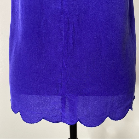 Club Monaco Silk Scalloped Sleeveless Top - Picture 8 of 15